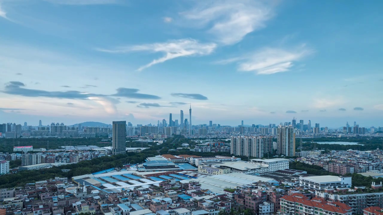 广州城市天际线视频素材