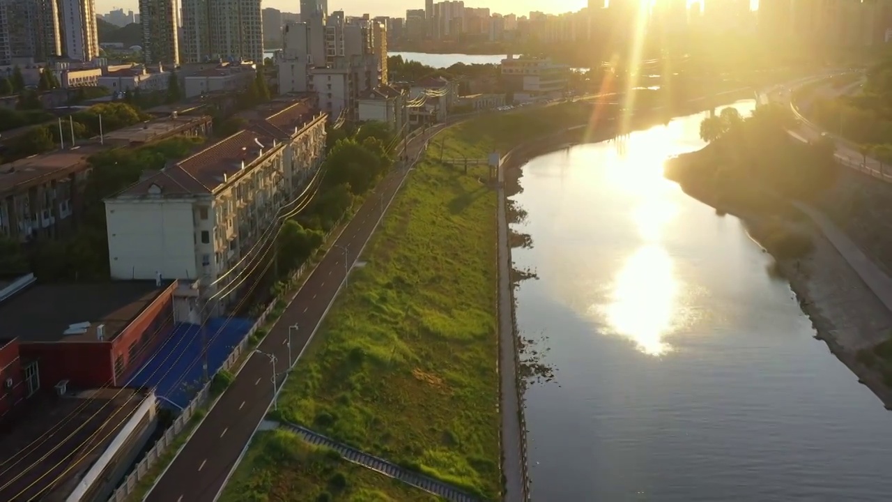 航拍湖南长沙城市景观视频素材