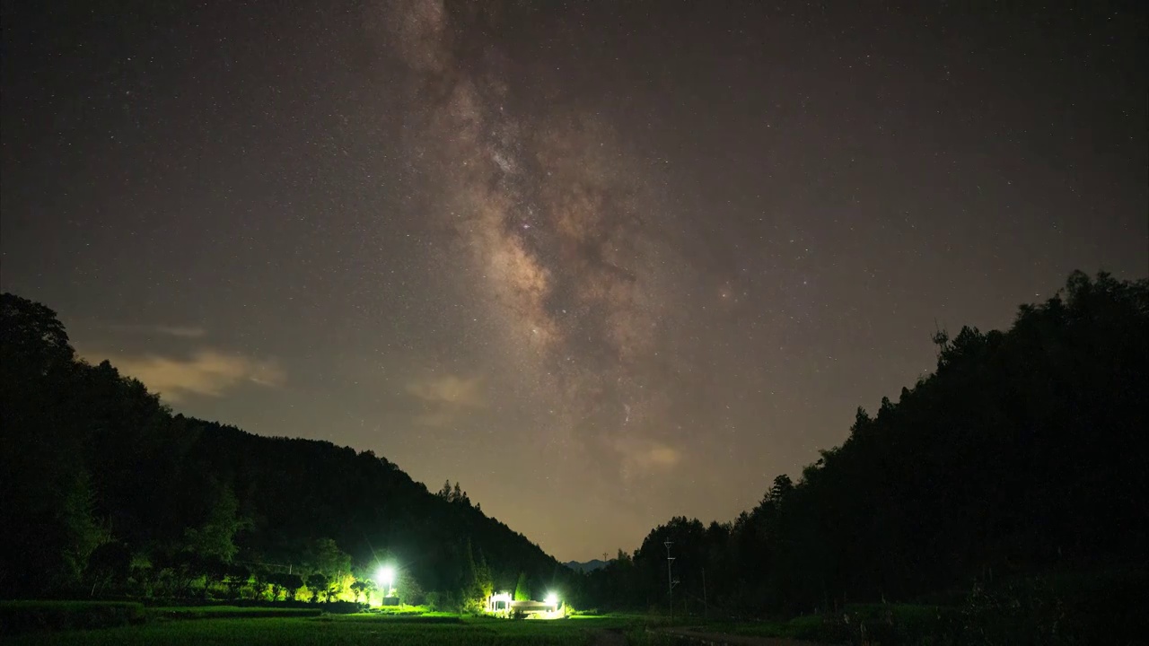 山区银河延时视频素材