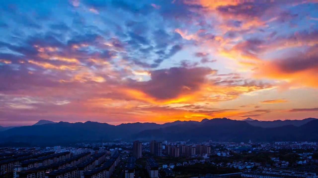 东山朝霞视频素材