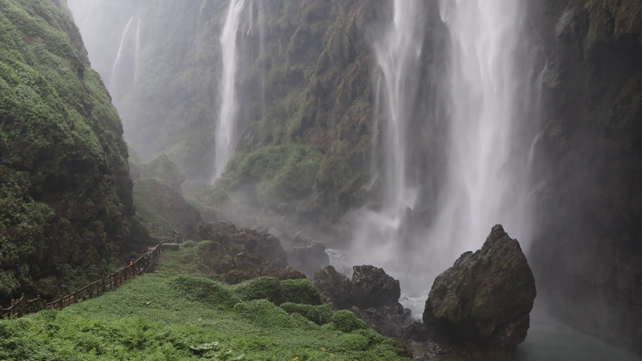 贵州黔西南马岭河大峡谷瀑布风光视频素材