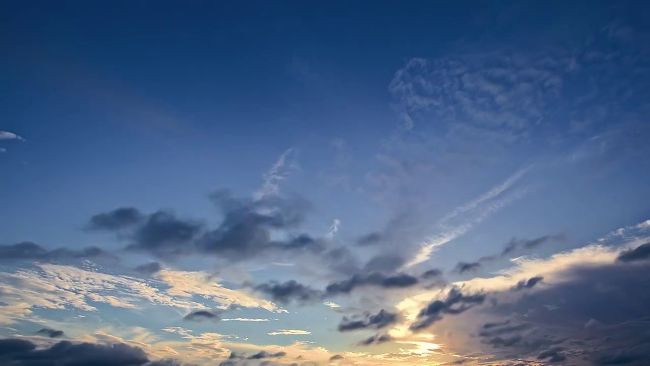 日落时天空云的景观视频素材