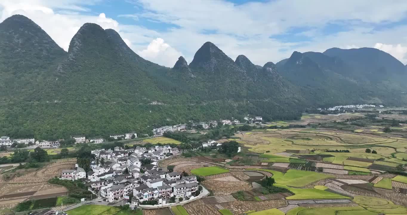 贵州黔西南万峰林田园风光视频素材