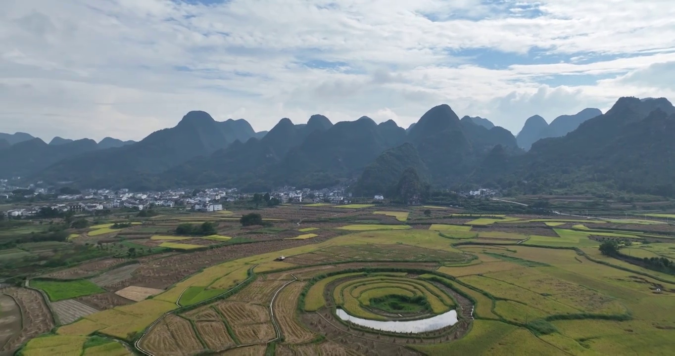 贵州黔西南万峰林田园风光视频素材