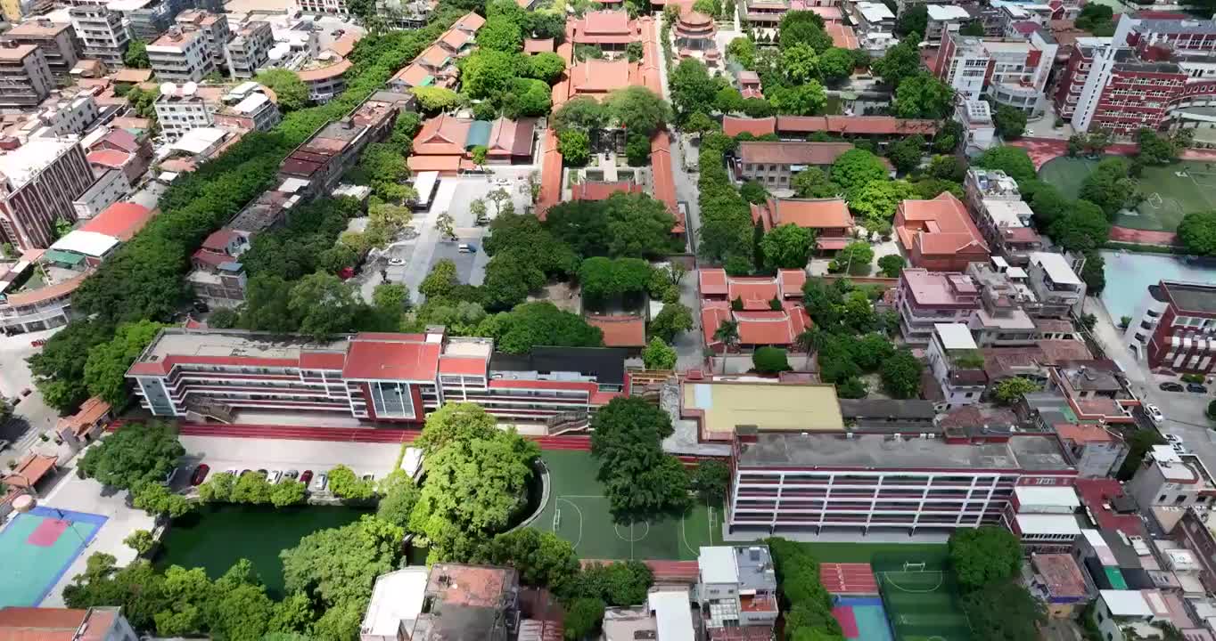 航拍福建泉州承天寺白昼风光视频素材