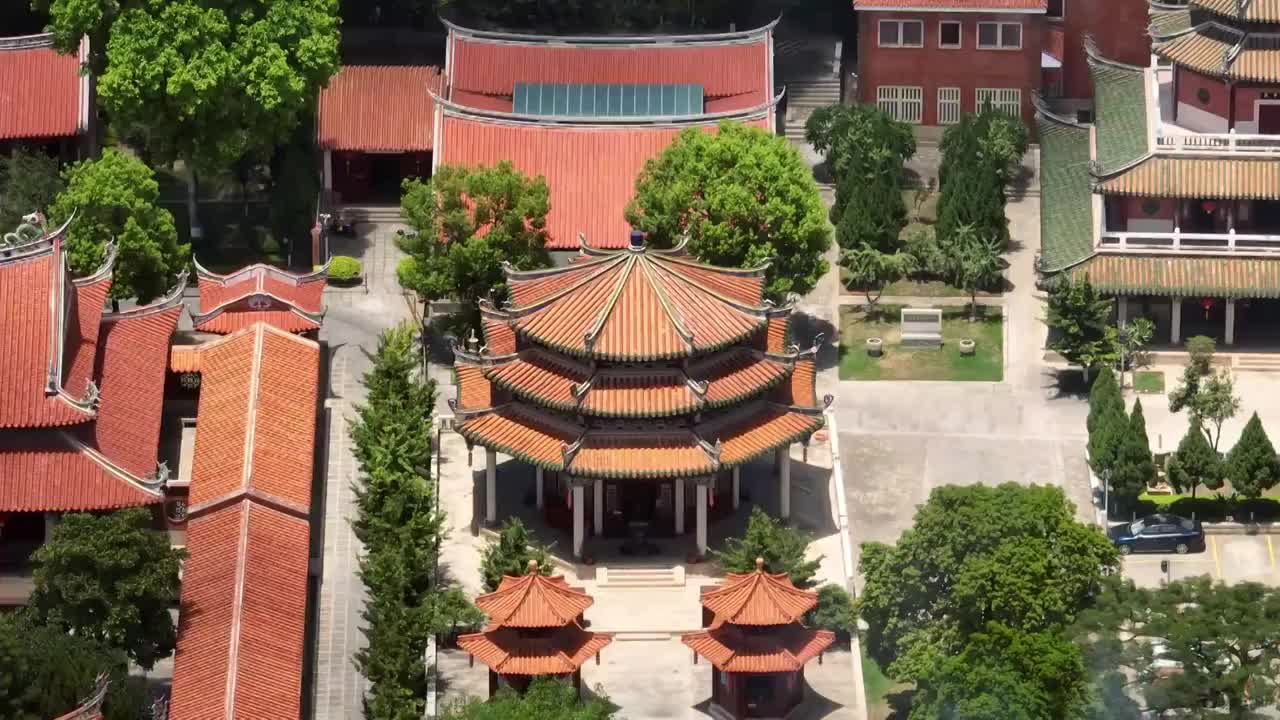 航拍福建泉州承天寺白昼风光视频素材