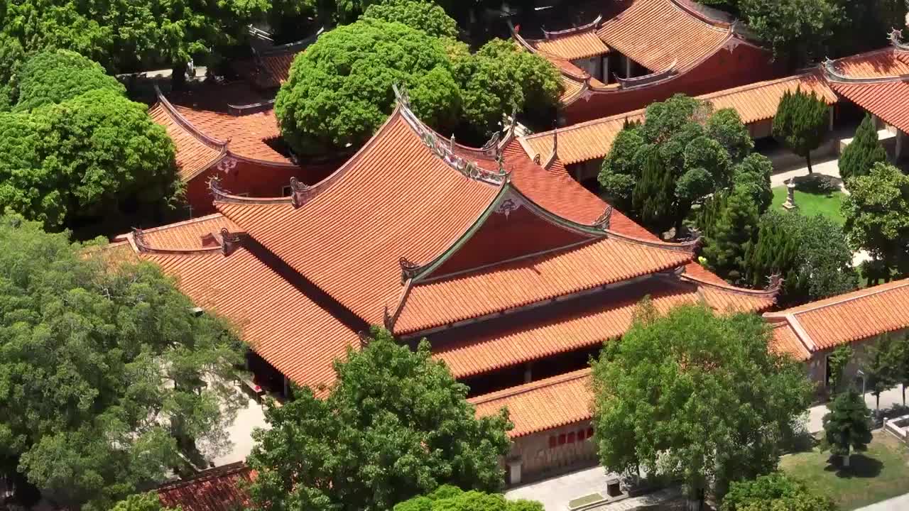 航拍福建泉州承天寺白昼风光视频素材