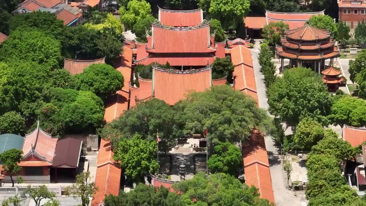 航拍福建泉州承天寺白昼风光视频素材