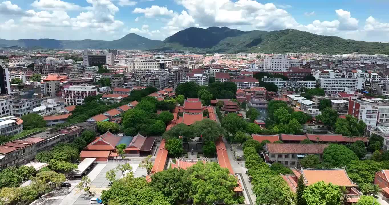 航拍福建泉州承天寺白昼风光视频素材