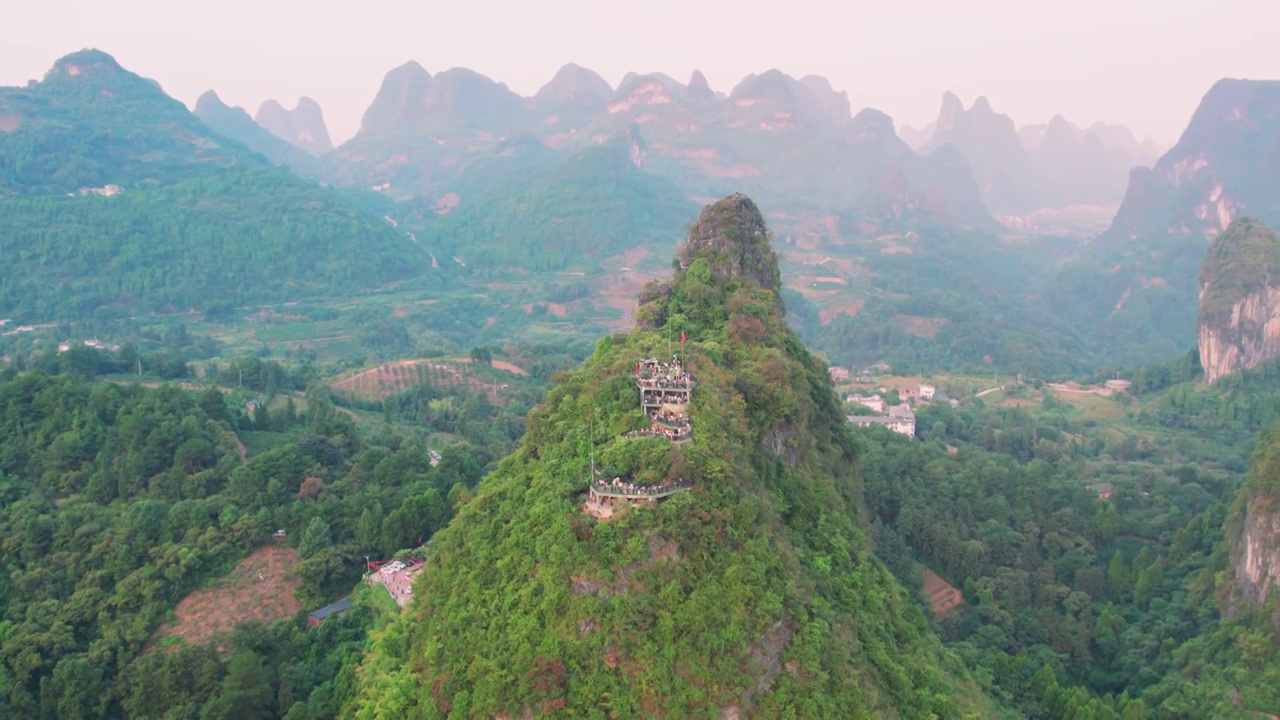 广西桂林山水航拍视频素材