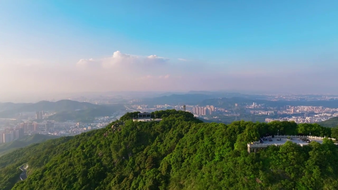 深圳阳台山观景台城市全景视频素材