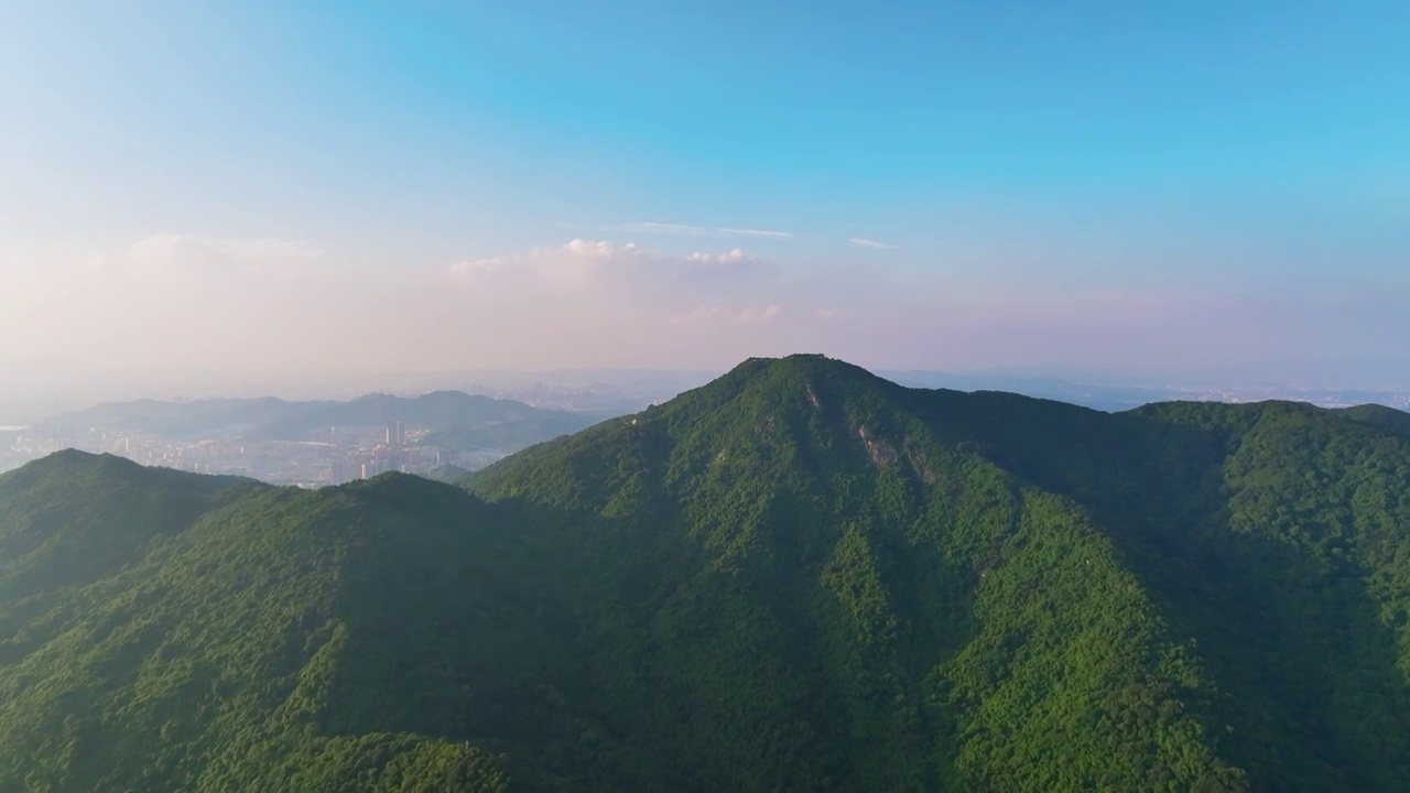 深圳阳台山森林公园城市景观视频素材