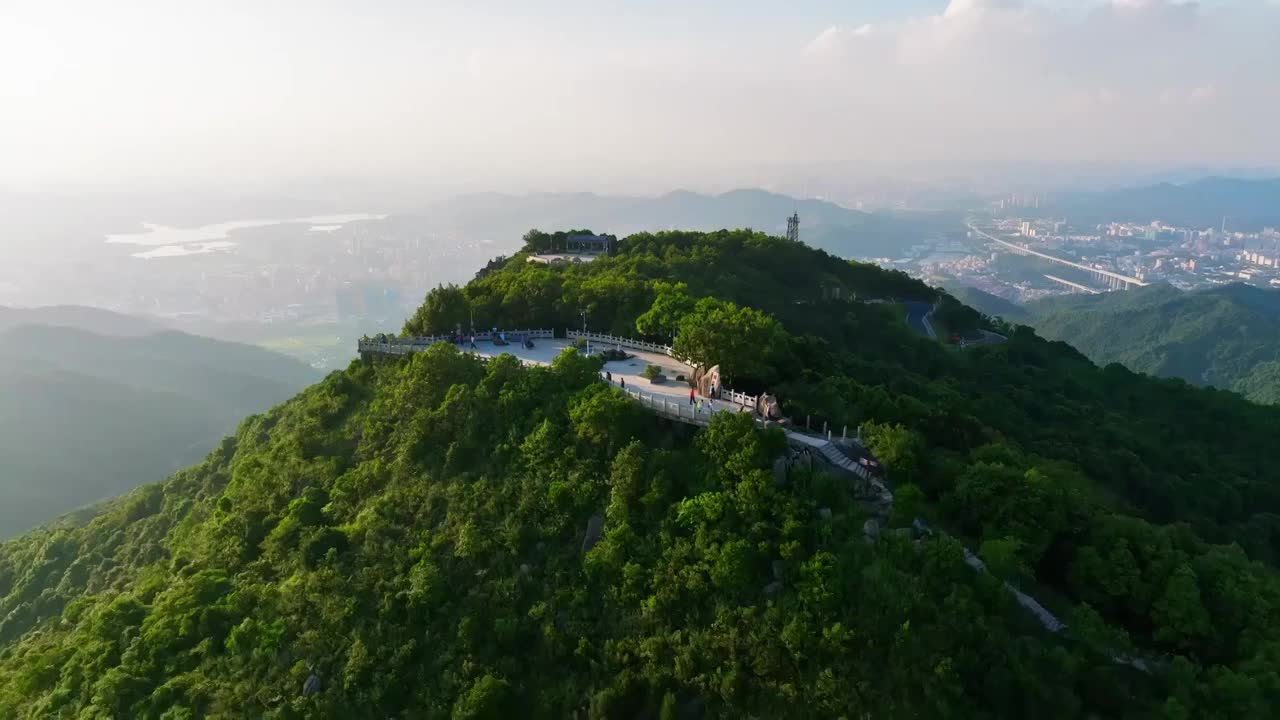 深圳阳台山观景台城市全景视频素材