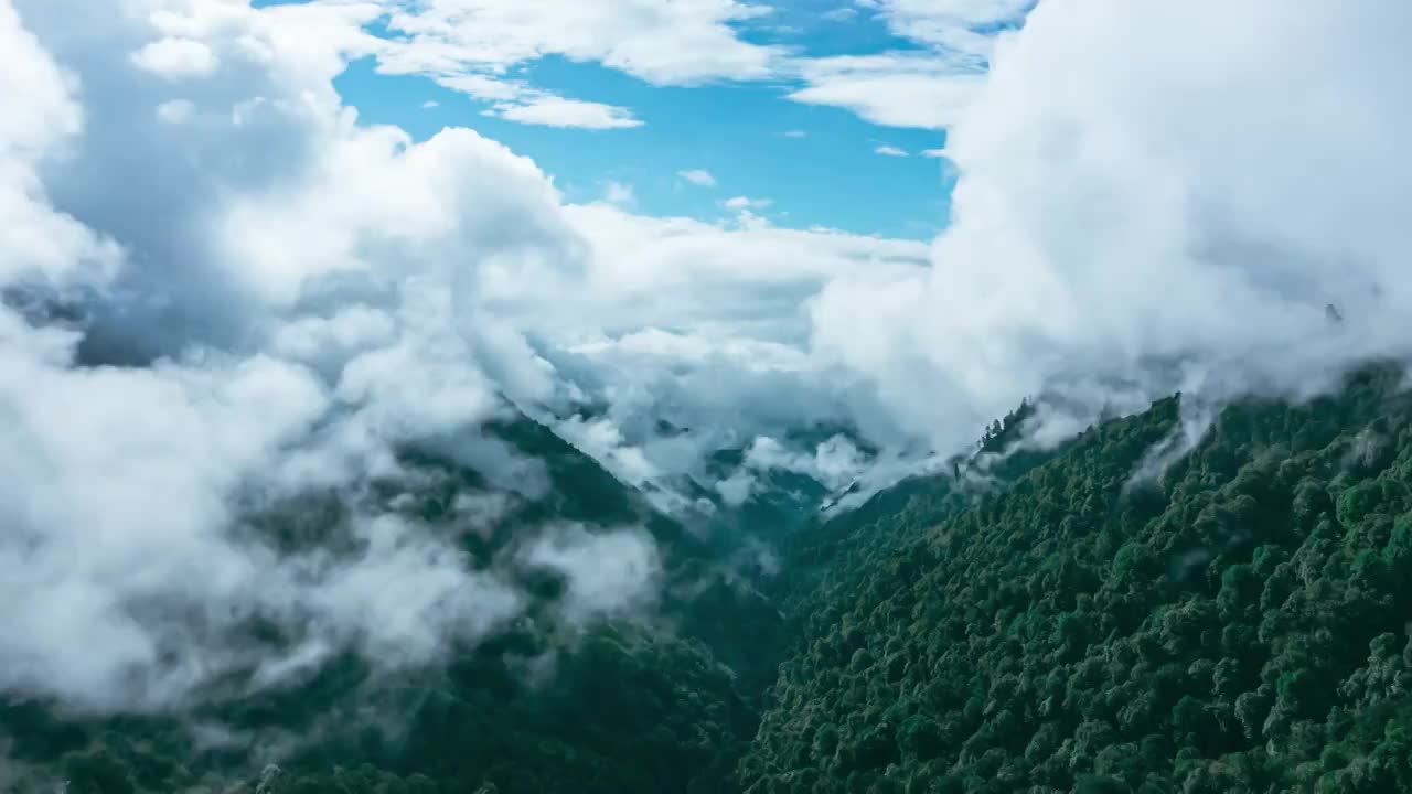 怒江云海移动延时视频素材