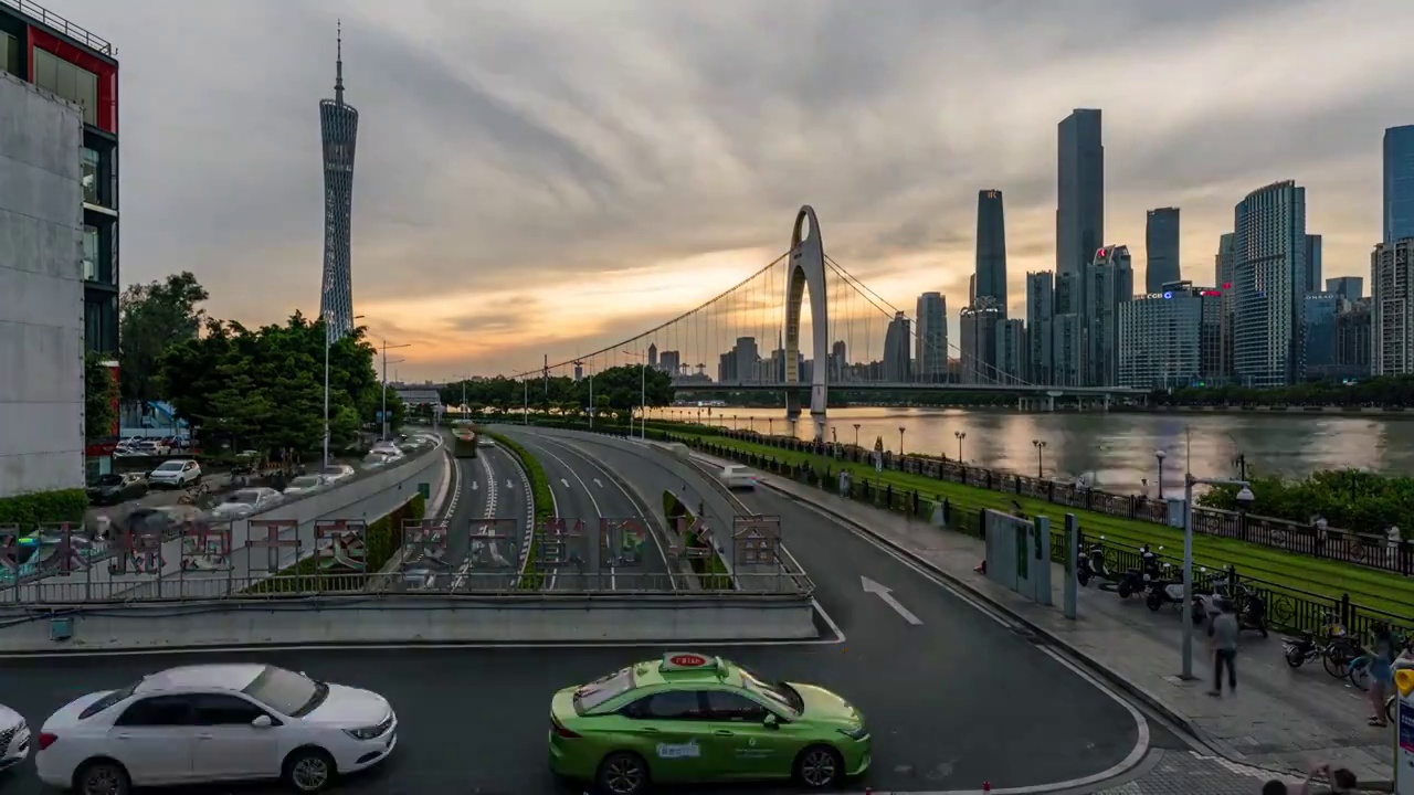 广州朝霞晚霞延时合集（合集）视频素材