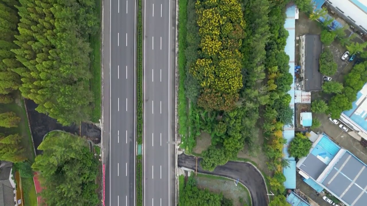 航拍成都郫都区蓉昌高速公路视频素材