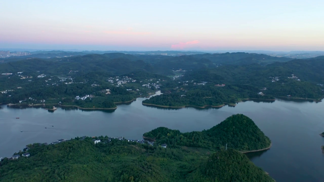 贵州贵阳百花湖全景视频素材