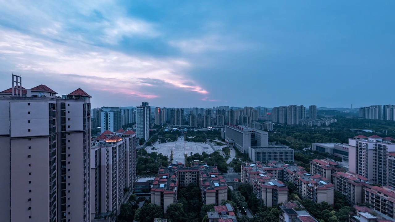 重庆市荣昌区城市风光-新区城市建设视频下载