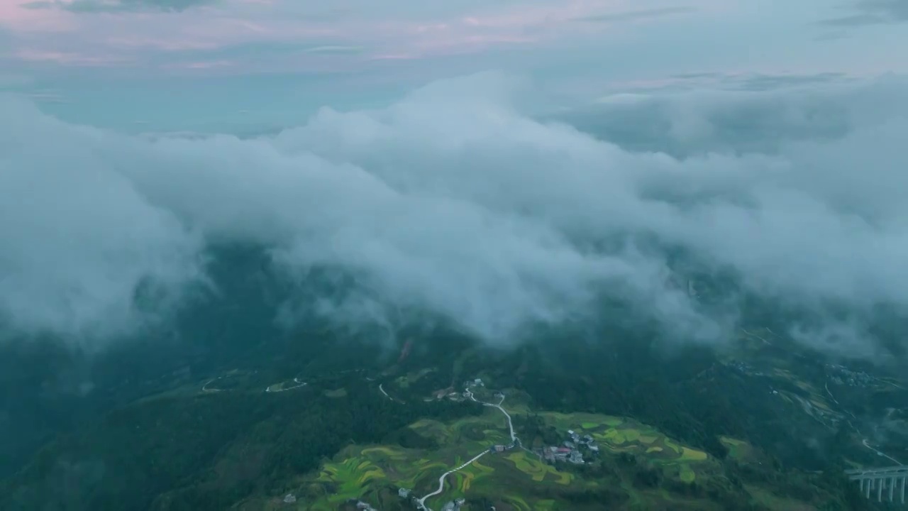 贵州独山县影山镇翁台村的美丽景色视频素材