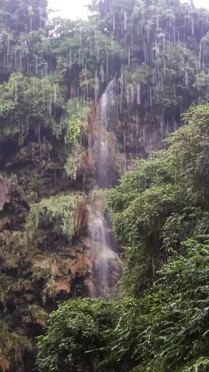 贵州黔西南马岭河大峡谷瀑布慢镜头视频素材