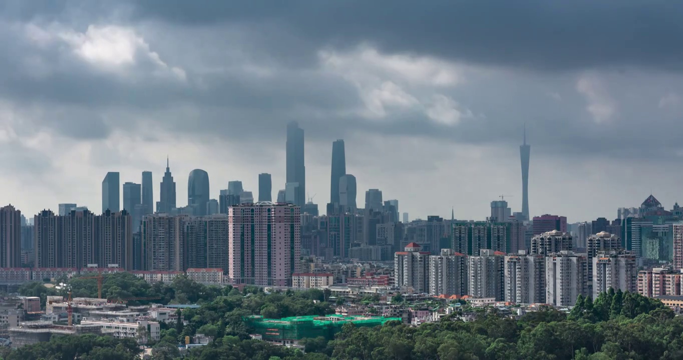 广州城市风光景色视频素材