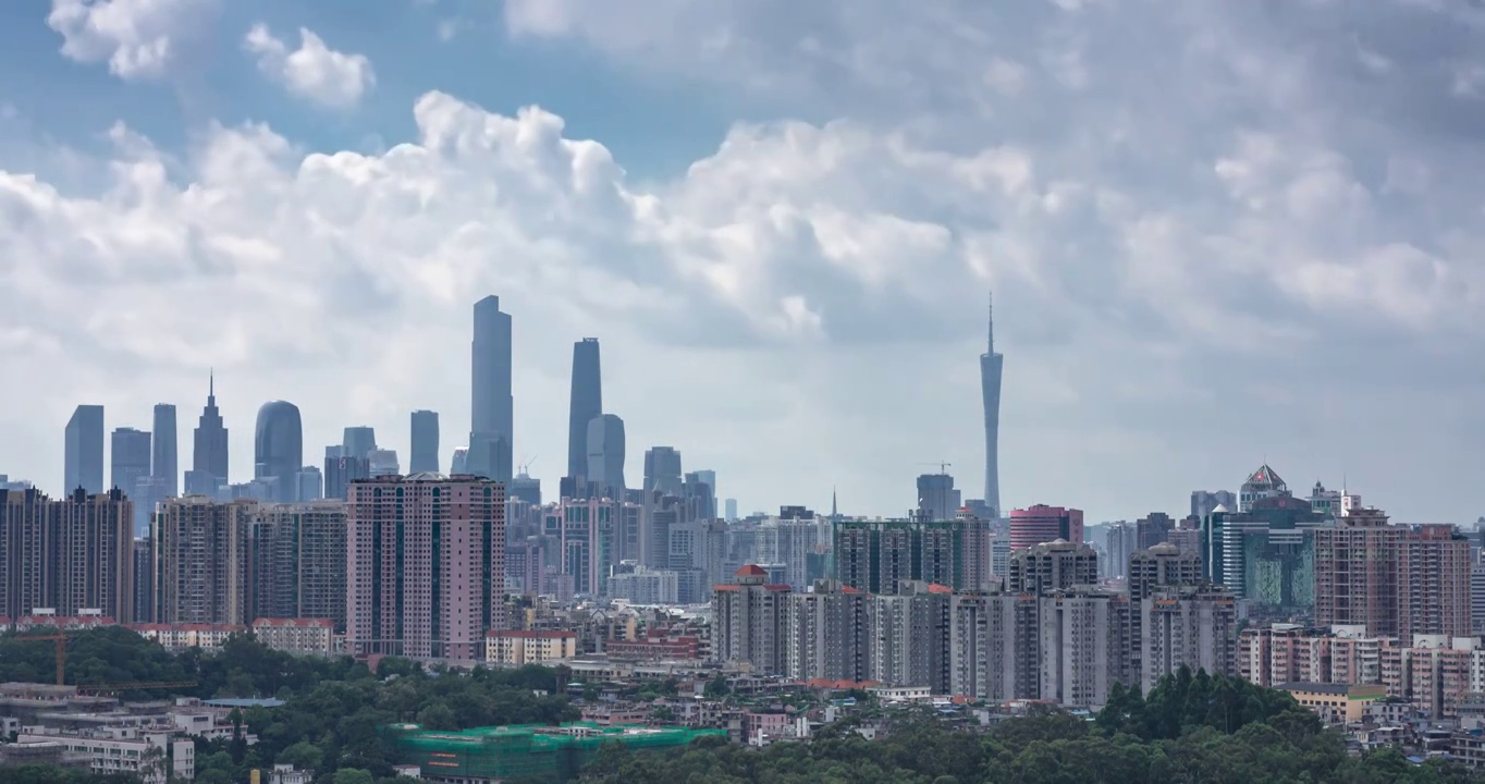 广州城市风光景色视频素材