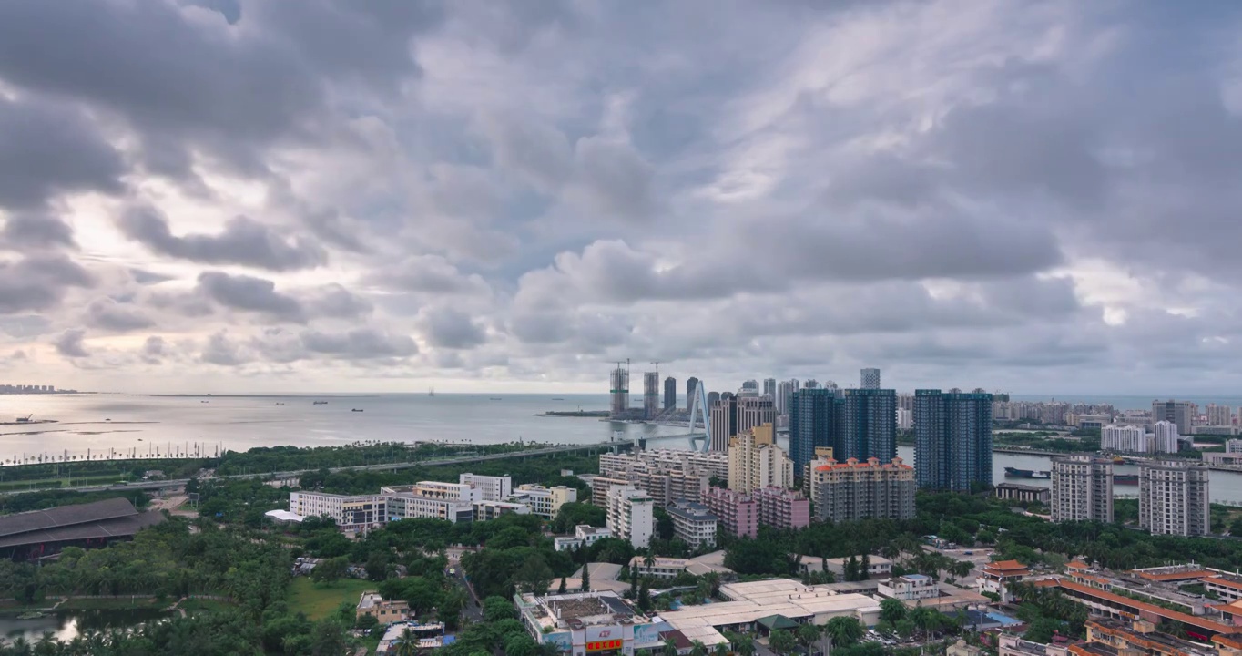 海口城市延时风光景色视频素材