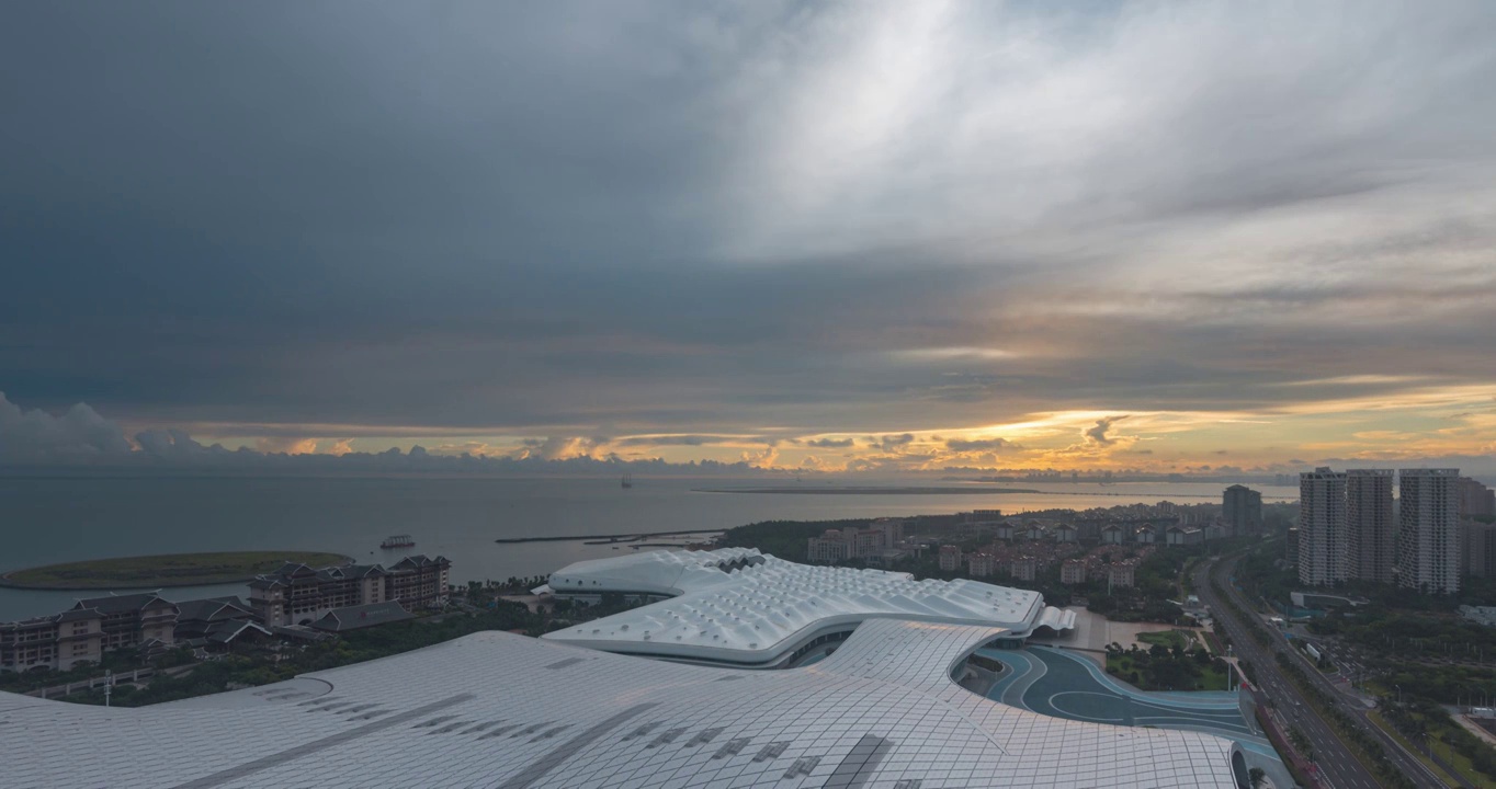 海口城市延时风光景色视频素材