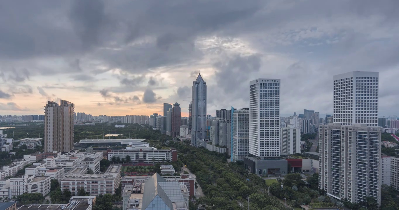 海口城市延时风光景色视频素材