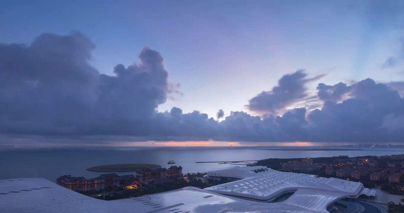 海口城市延时风光景色视频素材