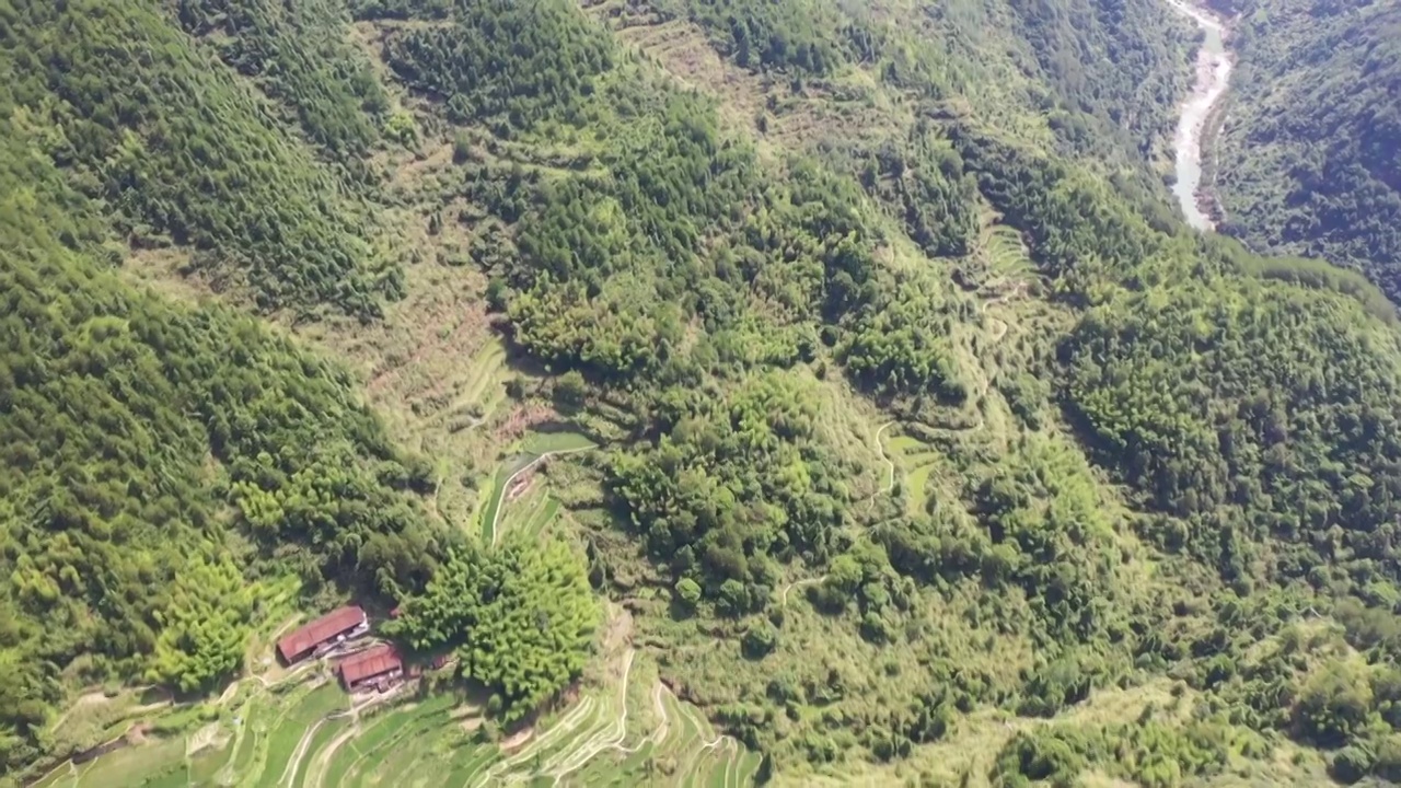 景宁驮戥村航拍视频视频素材