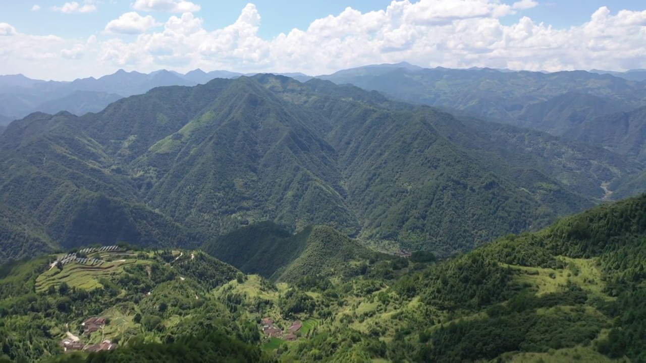 景宁县传统村落陈坪村航拍视频素材