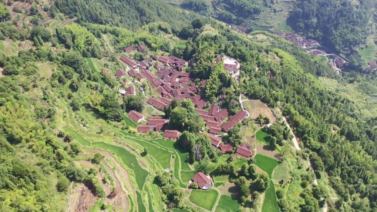 景宁县传统村落董川村视频素材