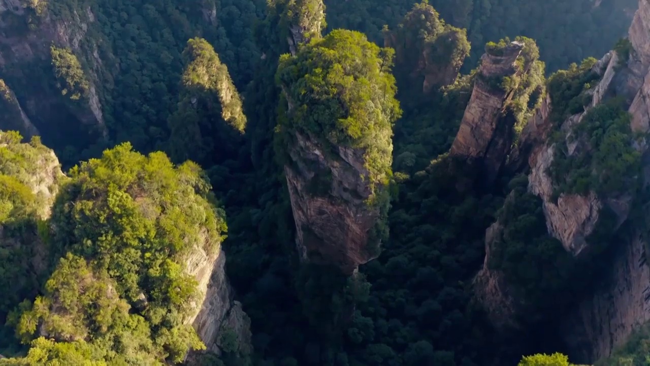 张家界，哈利路亚山，阿凡达取景地，袁家界，武陵源景区视频素材