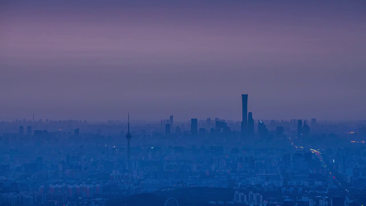 中国尊城市天际线日出朝霞延时视频素材