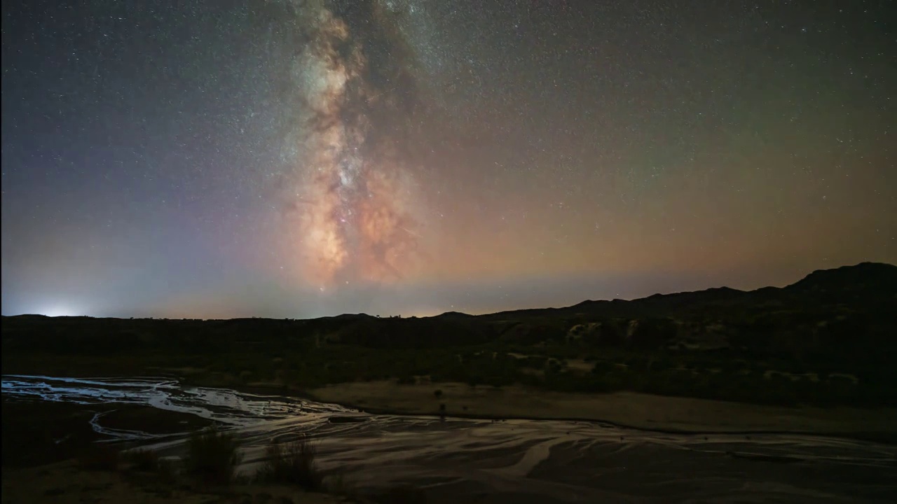 内蒙乌兰布统秋季星空视频素材