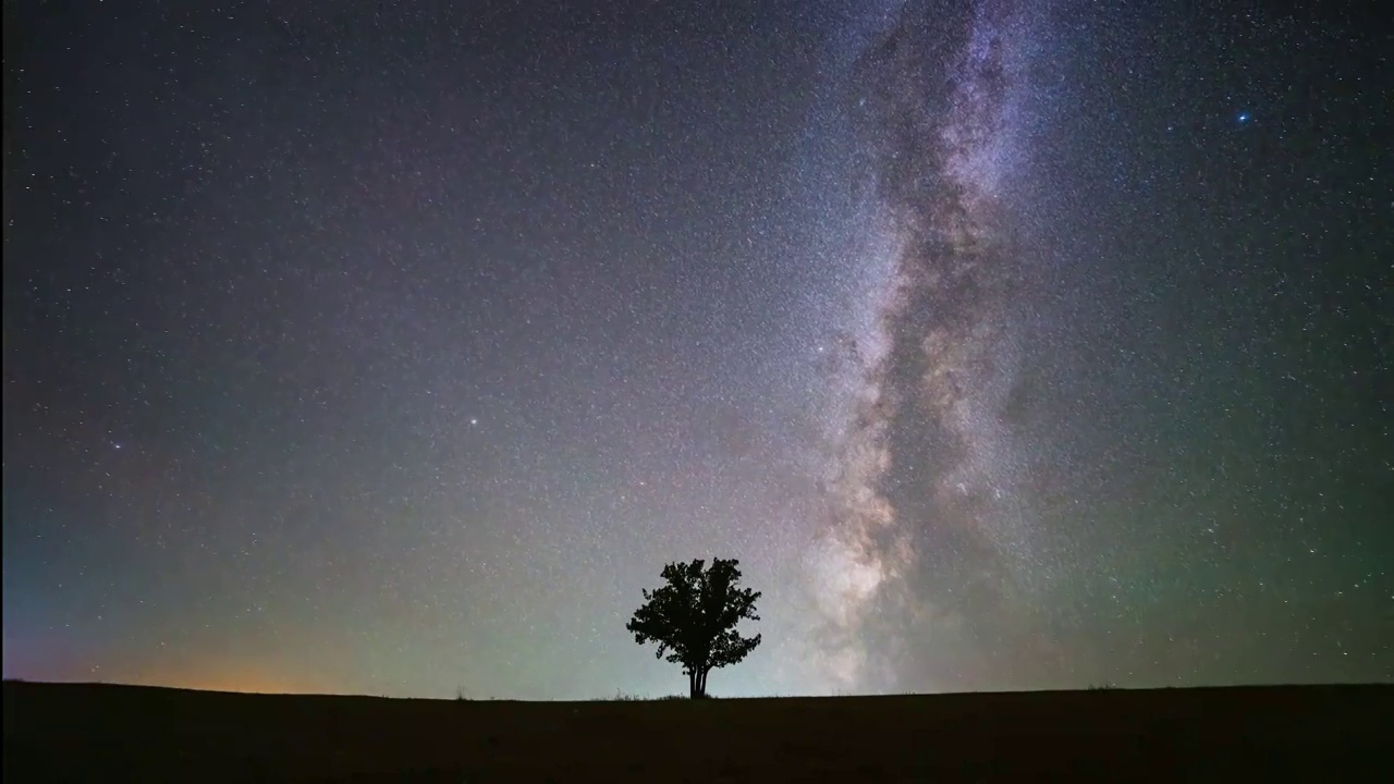 内蒙乌兰布统秋季星空视频素材