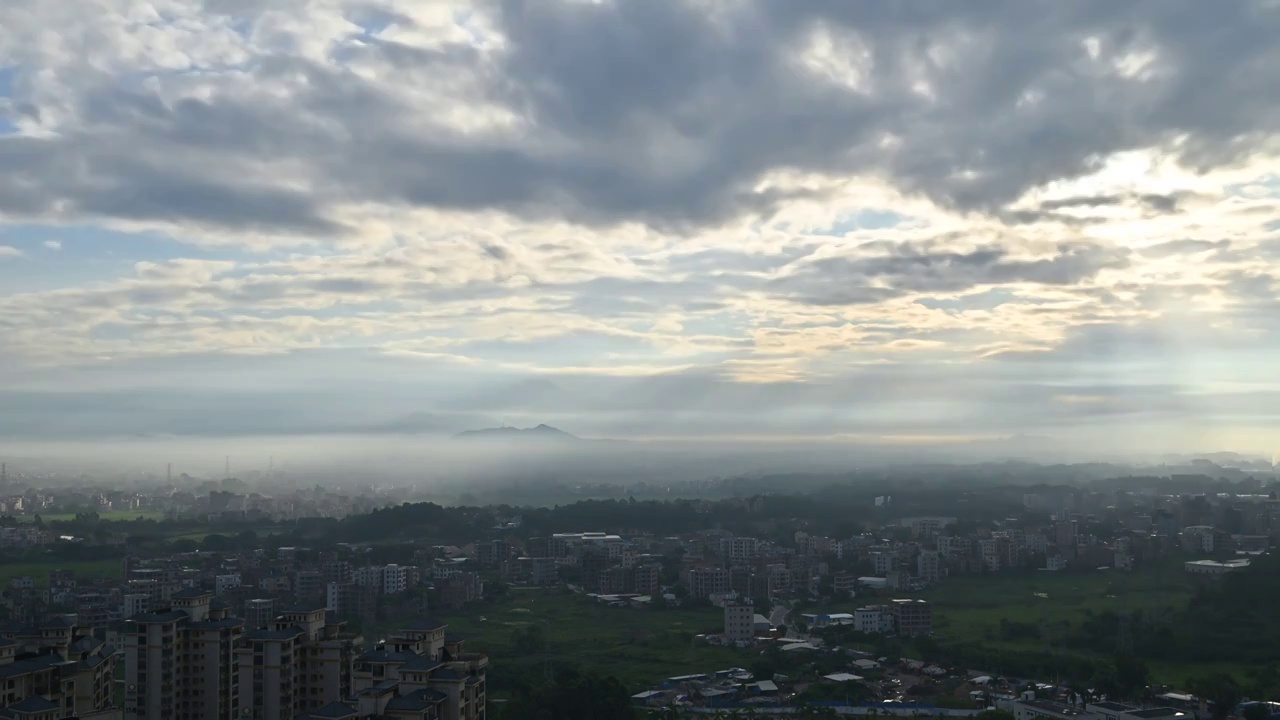 茂名市区日出延时视频视频素材