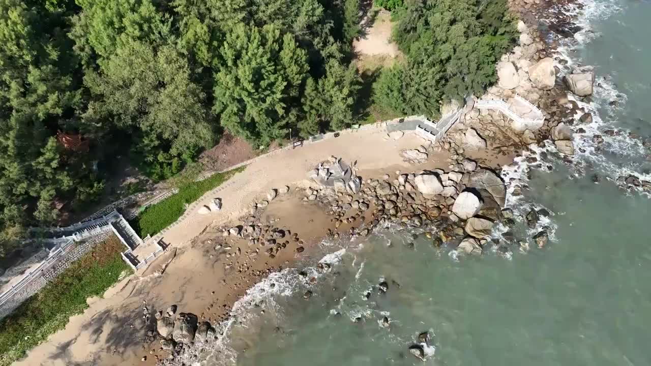 广东省汕头市南澳县宋井风景区航拍视频素材