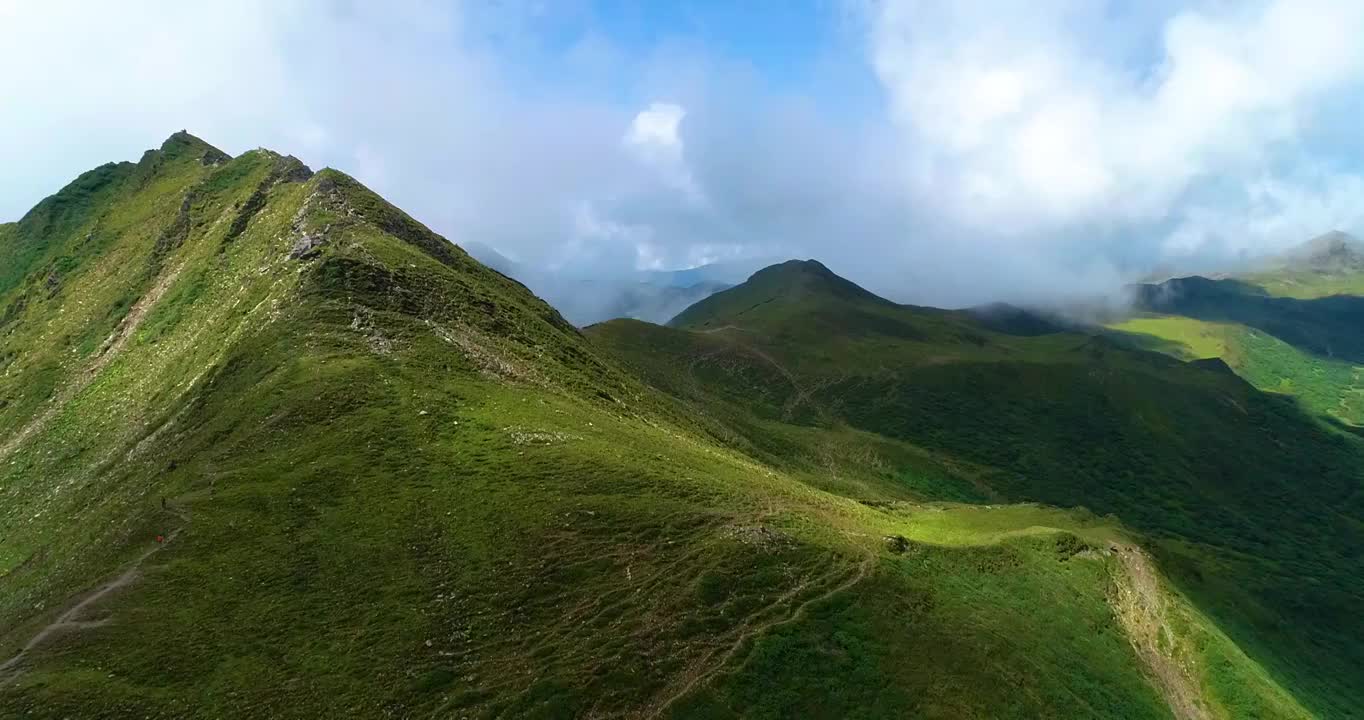 夹金山夏季云海景观视频素材