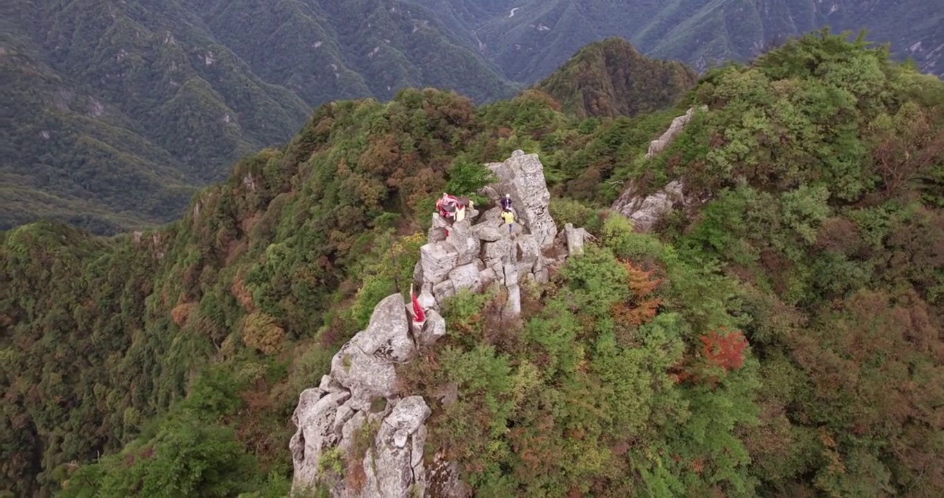 陕西省西安市秦岭山脉太兴山视频素材