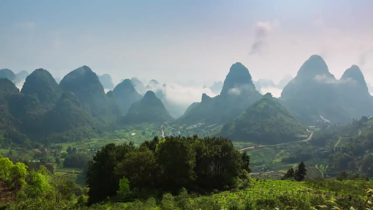 桂林大嶺頭雲视频素材