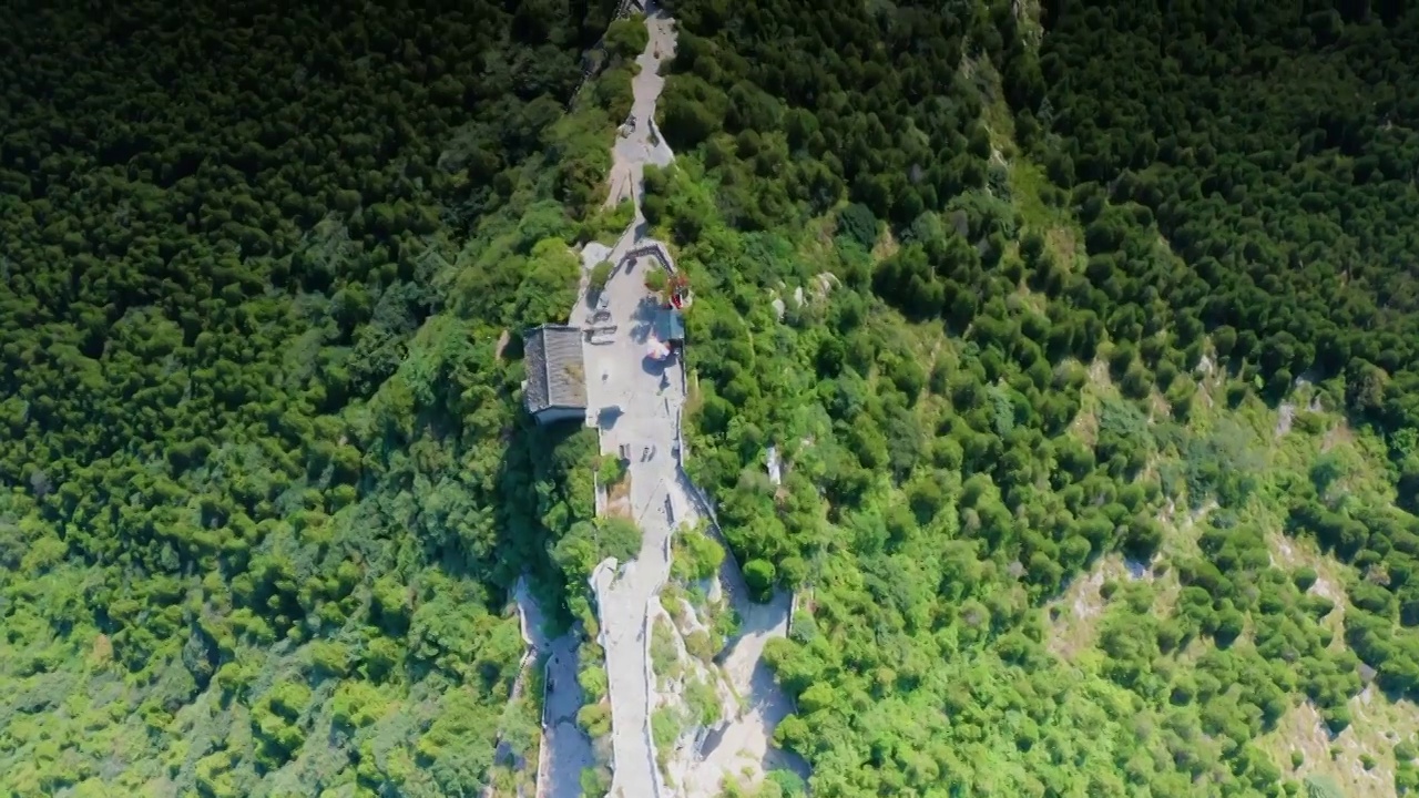 山东省潍坊青州云门山景区航拍视频素材