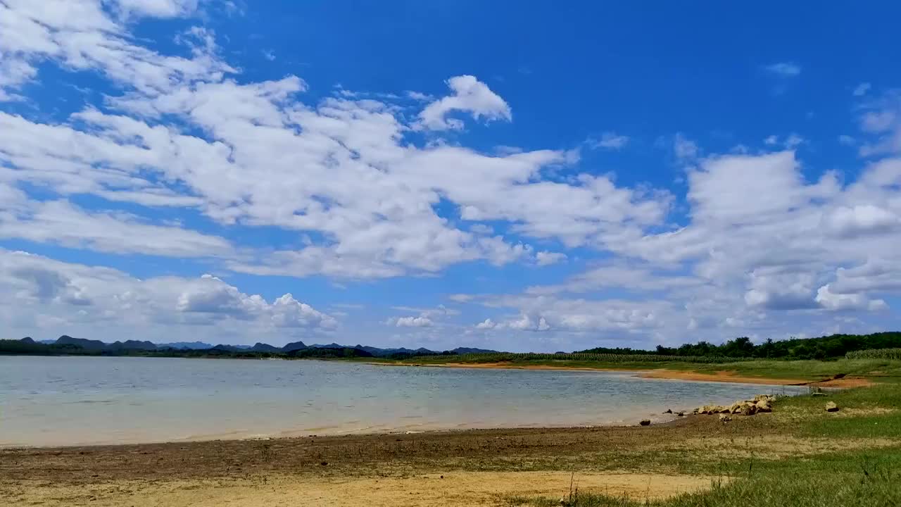 贵州清镇市红枫湖日落延时摄影视频素材