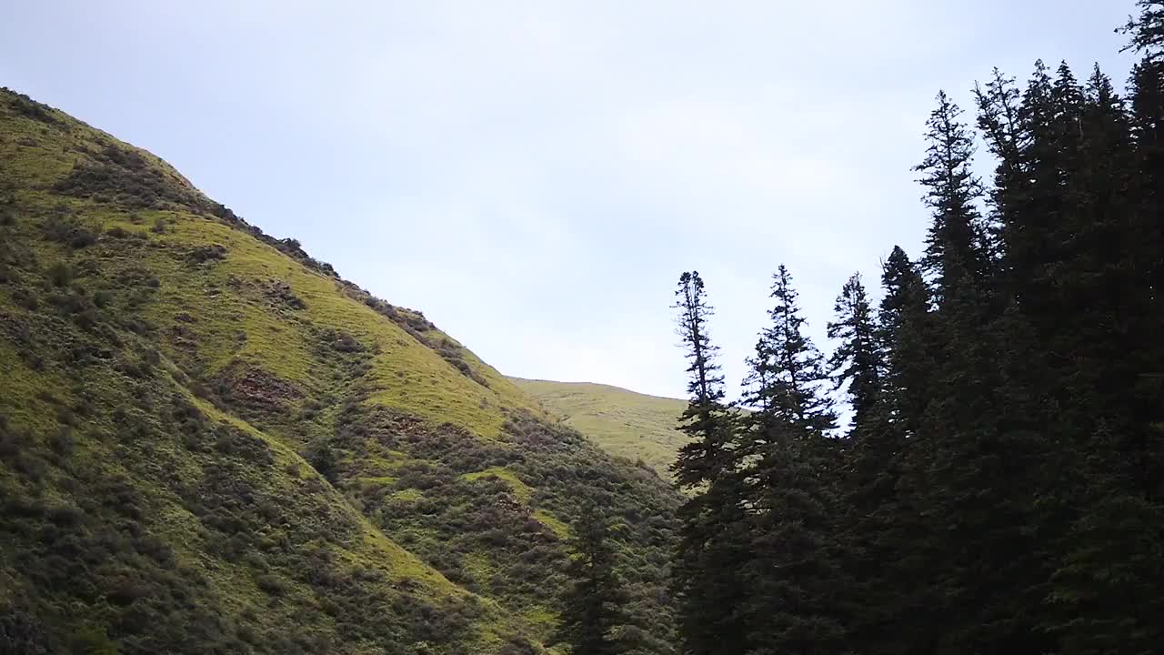 峡谷河流延时森林视频素材