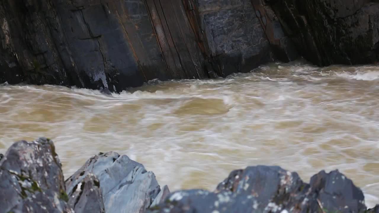 峡谷河流延时森林视频素材