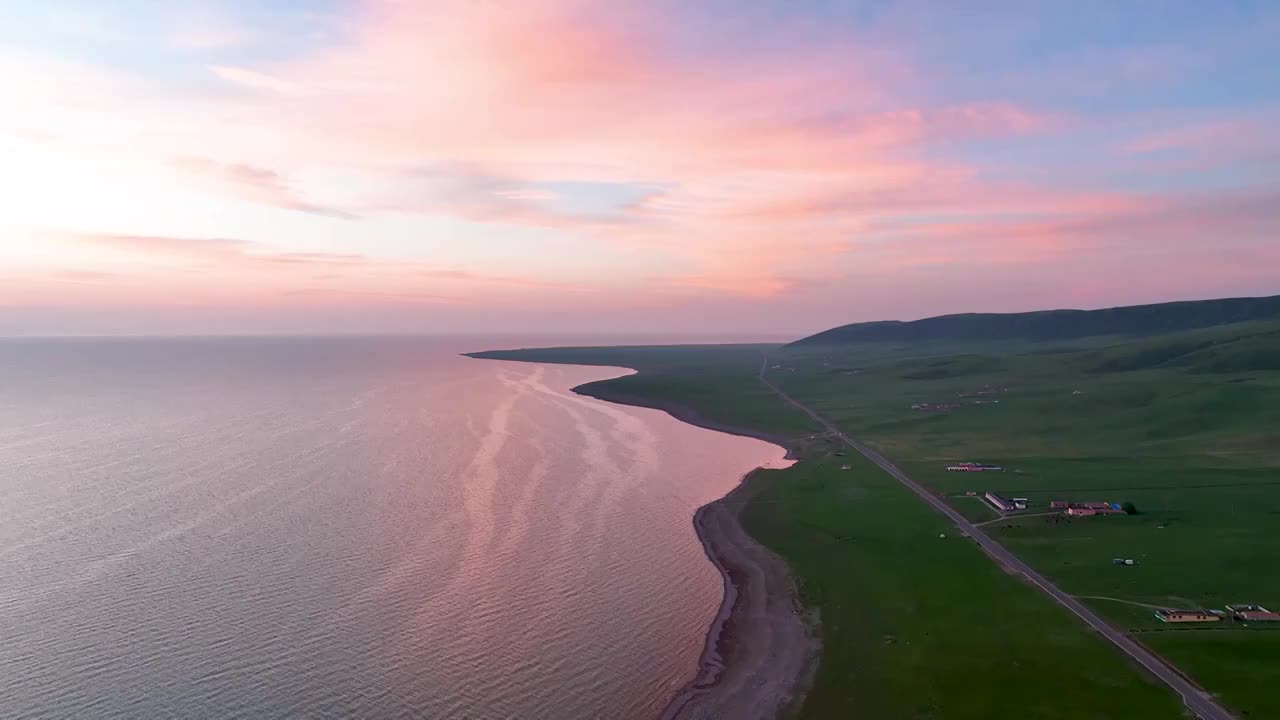 青海湖日出视频素材