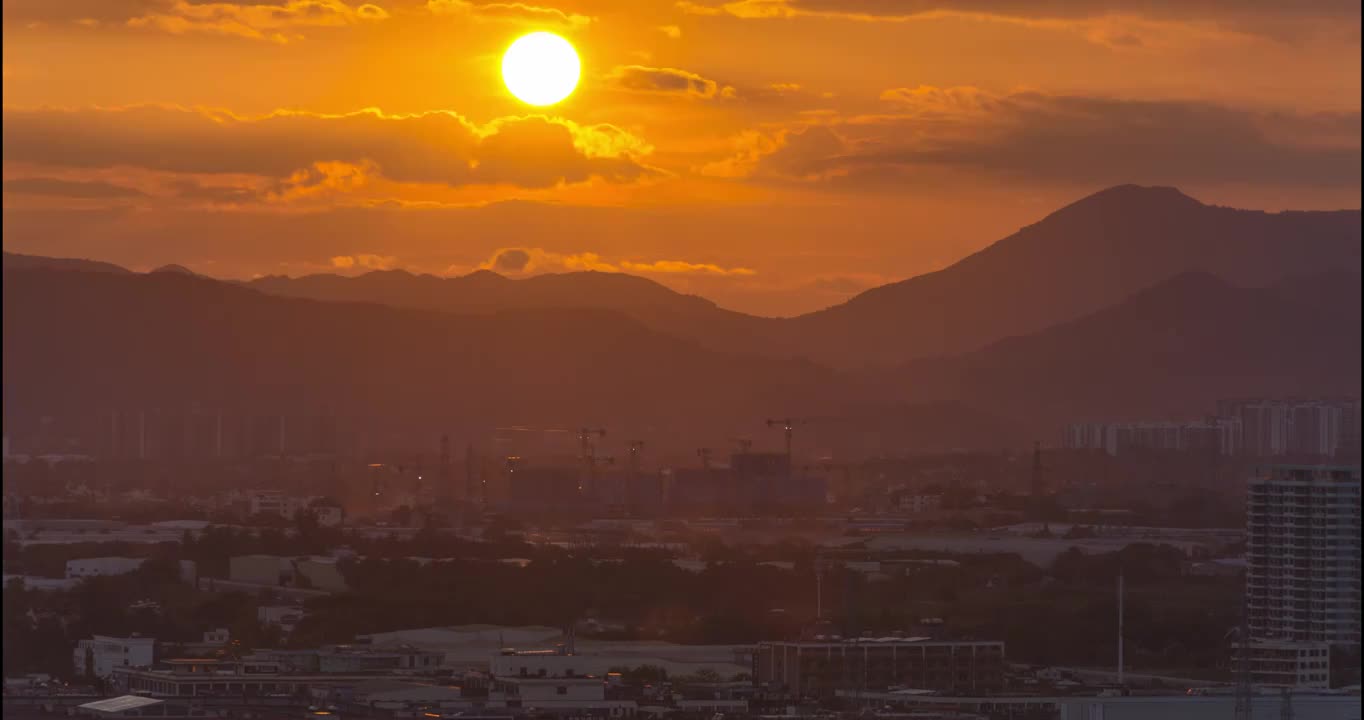 日落高山黄昏时分延时摄影视频素材