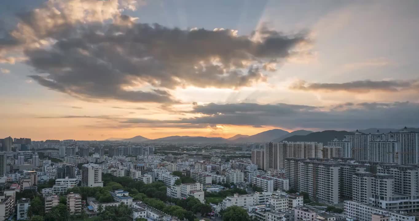 三亚城市风光延时摄影视频素材