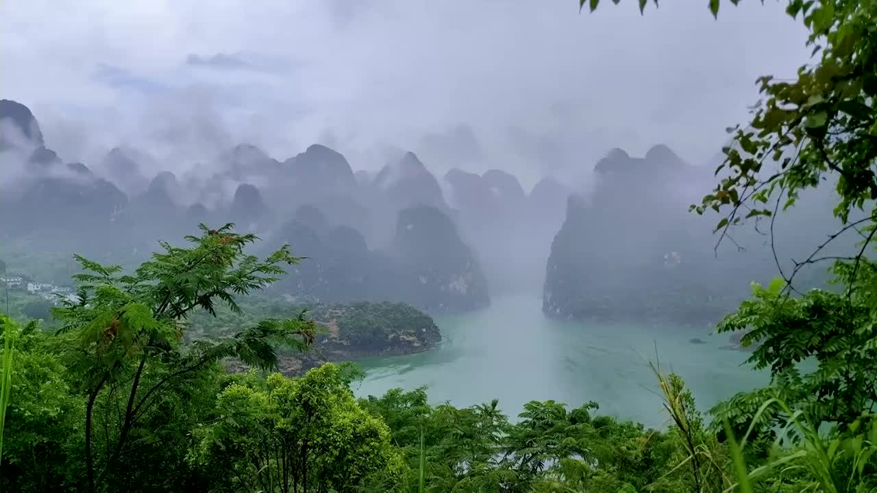 贵州兴义市万峰林玉皇顶延时摄影视频素材